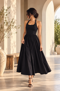 Black halterneck dress